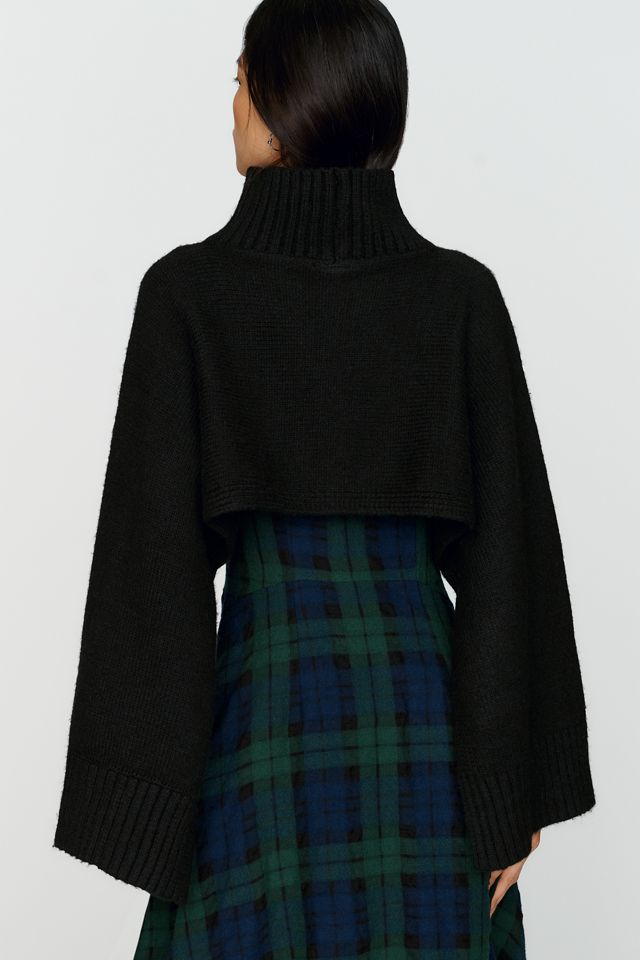 By Anthropologie Funnel Neck Cropped Shrug #3