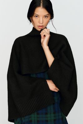 By Anthropologie Funnel Neck Cropped Shrug