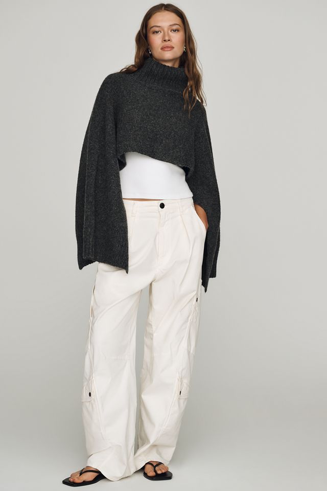 By Anthropologie Funnel-Neck Cropped Shrug #2