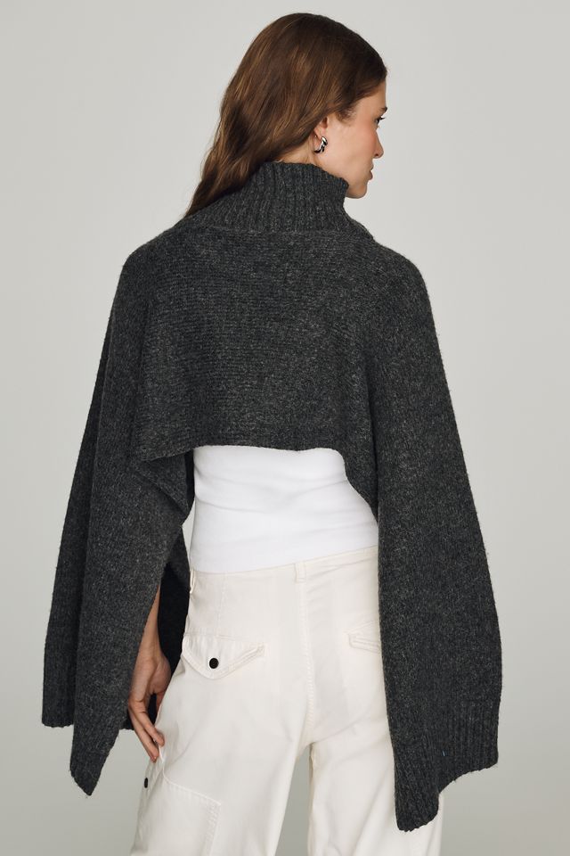 By Anthropologie Funnel-Neck Cropped Shrug #3