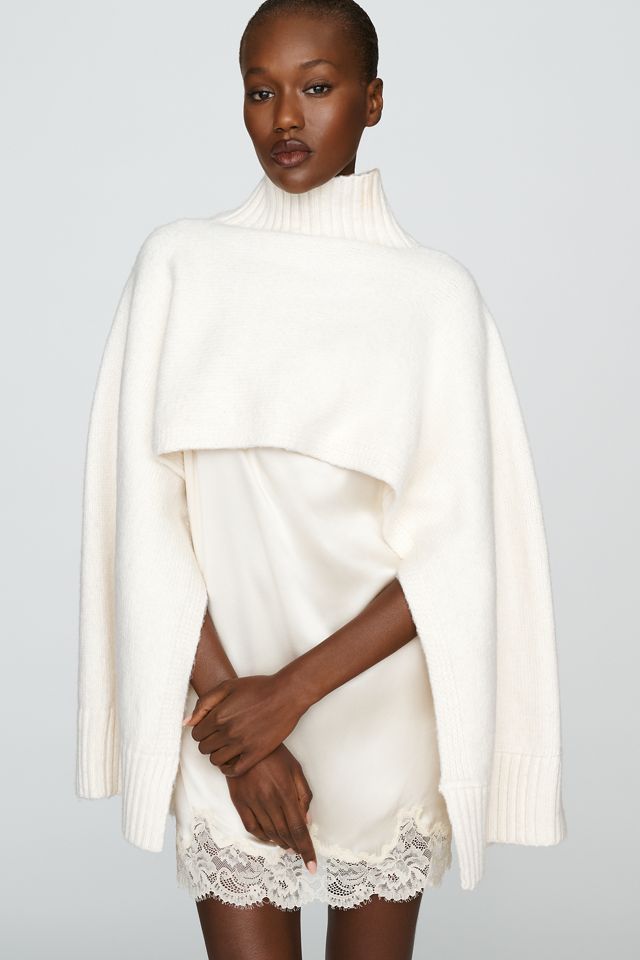 By Anthropologie Funnel-Neck Cropped Shrug #2