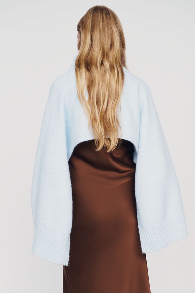 By Anthropologie Funnel Neck Cropped Shrug #1