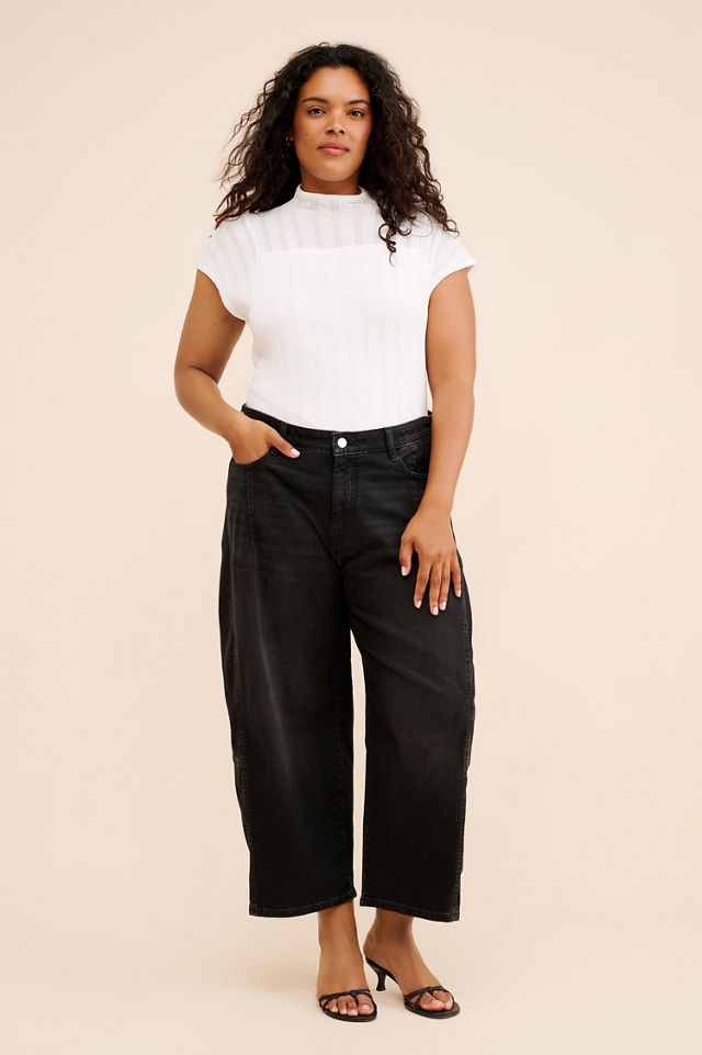 Eloquii Sheer Stripe Sweater #3