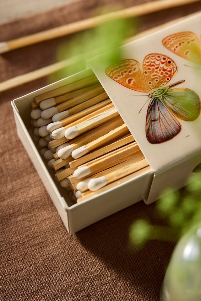 Butterfly Enamel Box Long Reach Matches #1