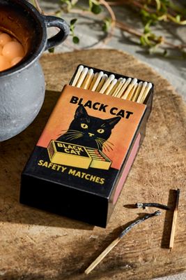 Black Cat Enamel Box Matches