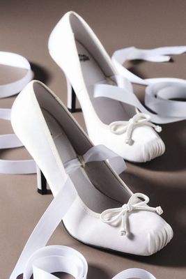 Jeffrey Campbell Nympha Satin Tie-Up Pumps