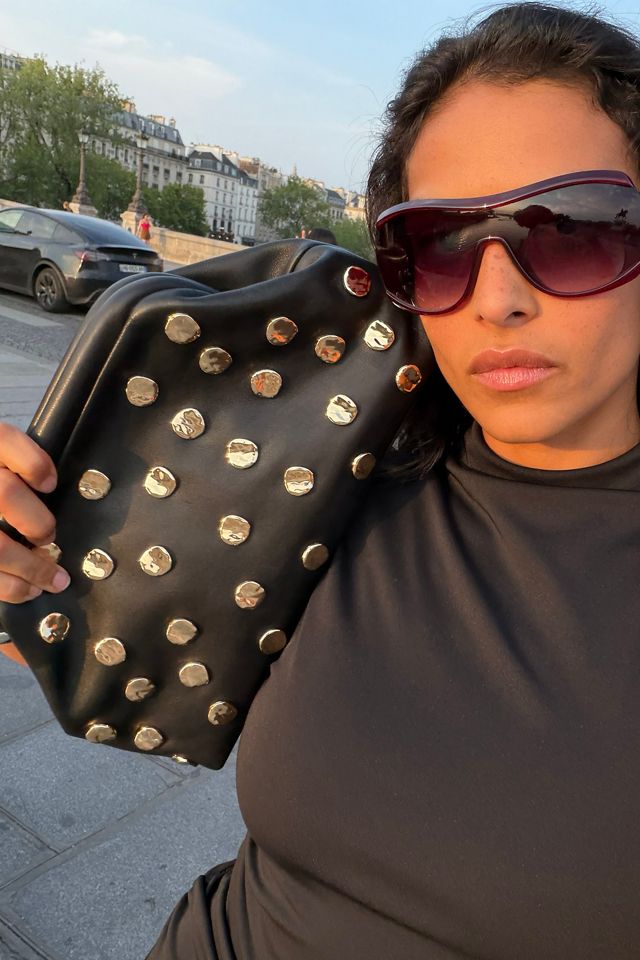 btb Los Angeles Josephine Leather Studded Clutch #1