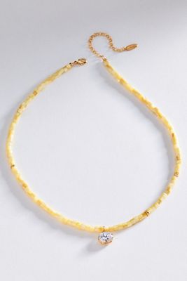 Beaded Shell Pendant Necklace