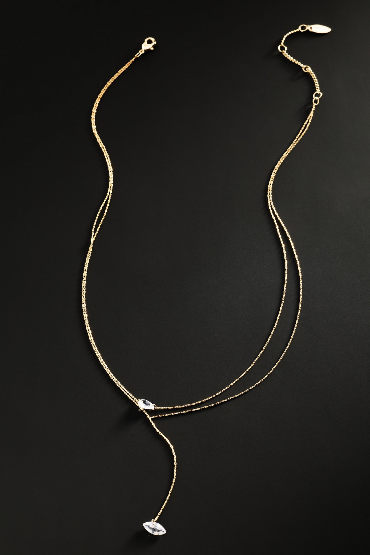 By Anthropologie Demi-Fine Delicate Layered Lariat Necklace