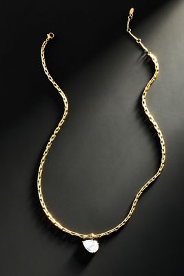 By Anthropologie Demi-Fine Suspended Crystal Necklace