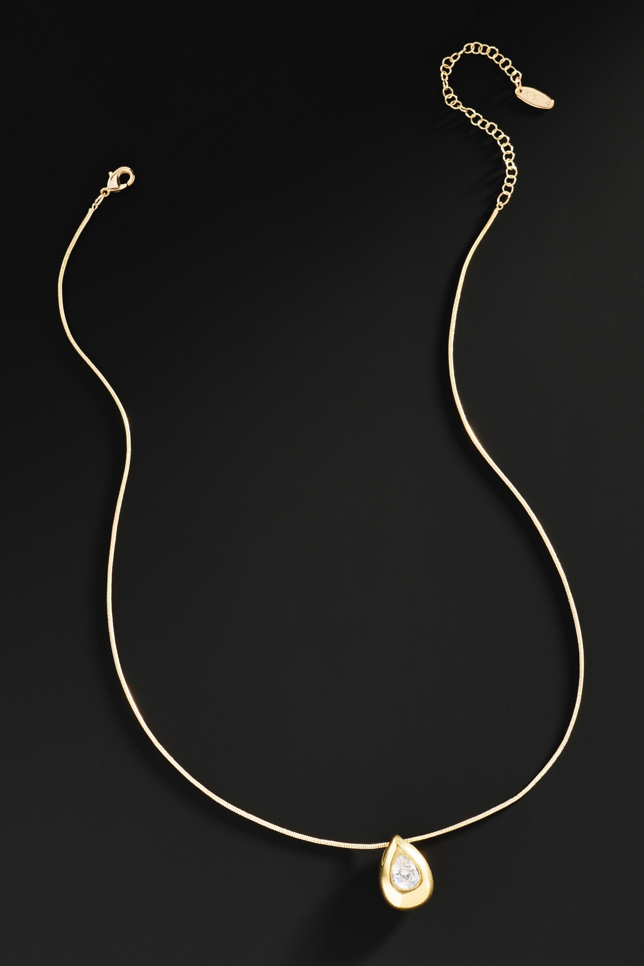 By Anthropologie Demi-Fine Crystal Teardrop Pendant Necklace