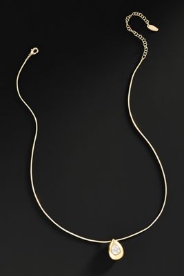 By Anthropologie Demi-Fine Crystal Teardrop Pendant Necklace