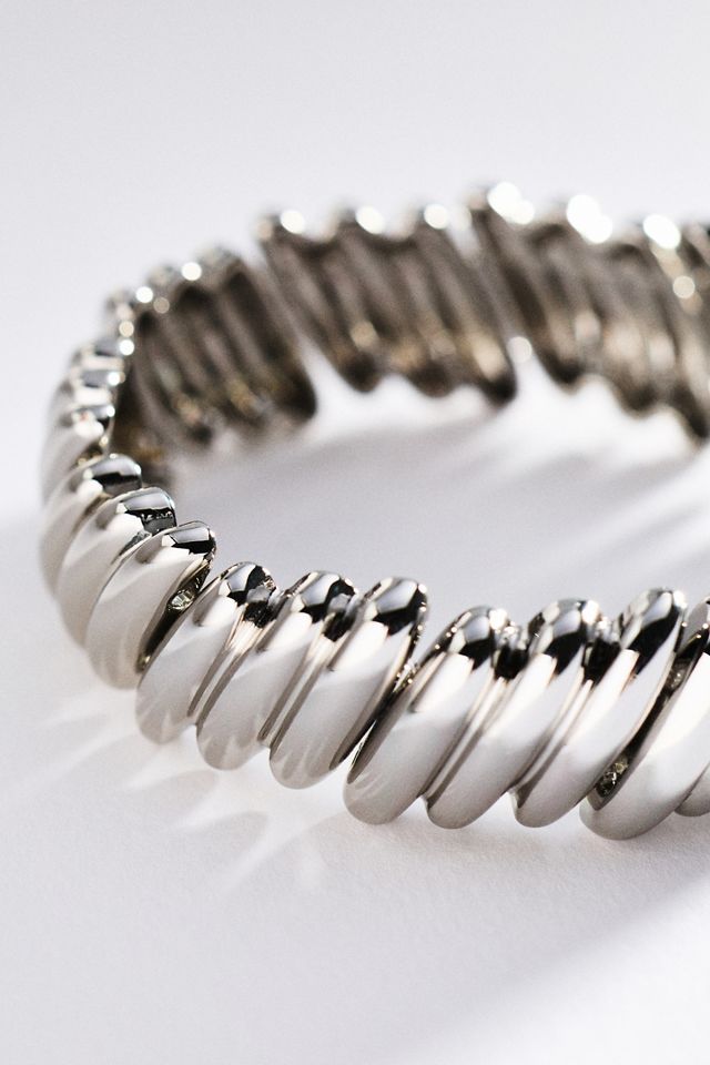 Textured Metal Stretch Bracelet #1