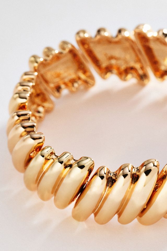 Textured Metal Stretch Bracelet #1