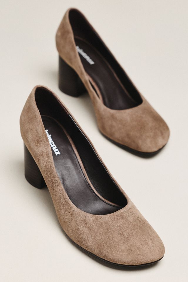 Lola Cruz Suede Block Heels #1