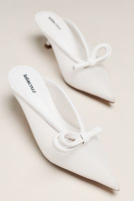 Lola Cruz Bow Mule Heels