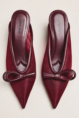 Lola Cruz Bow Mule Heels