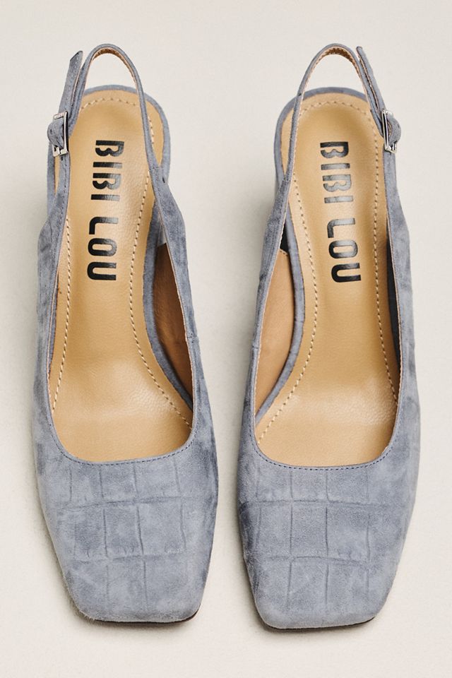 Bibi Lou Ione 85 Suede Slingback Block Heels #1