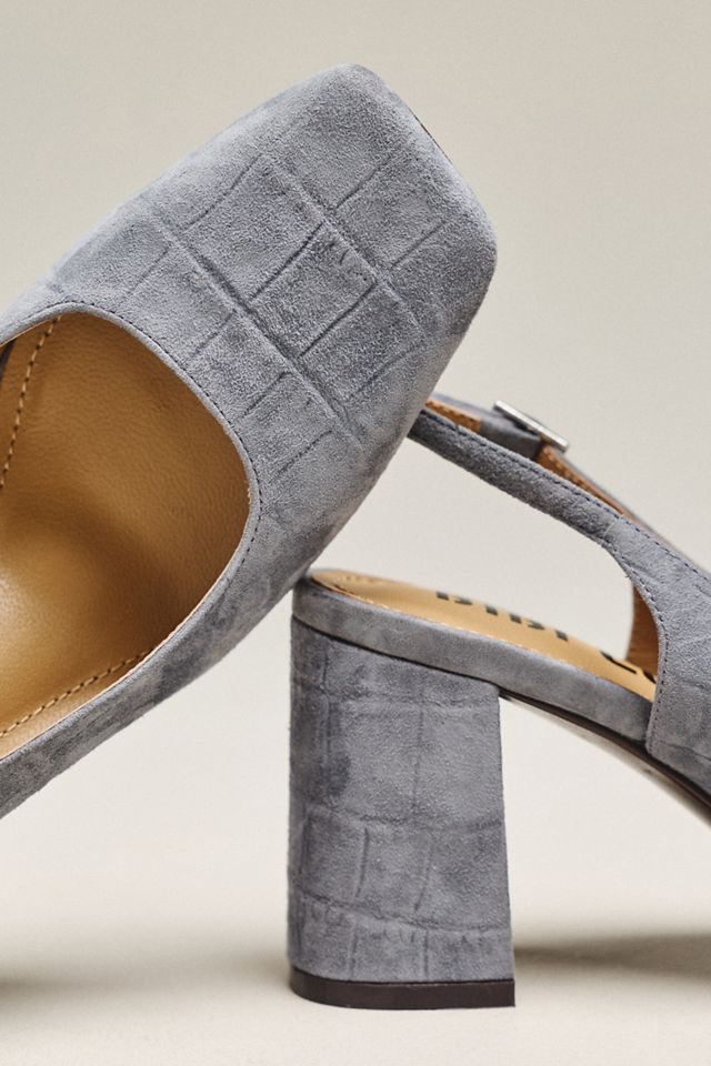 Bibi Lou Ione 85 Suede Slingback Block Heels #2