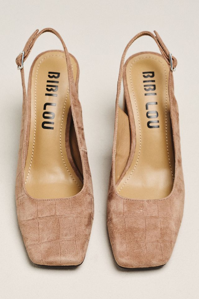 Bibi Lou Ione 85 Suede Slingback Block Heels #1