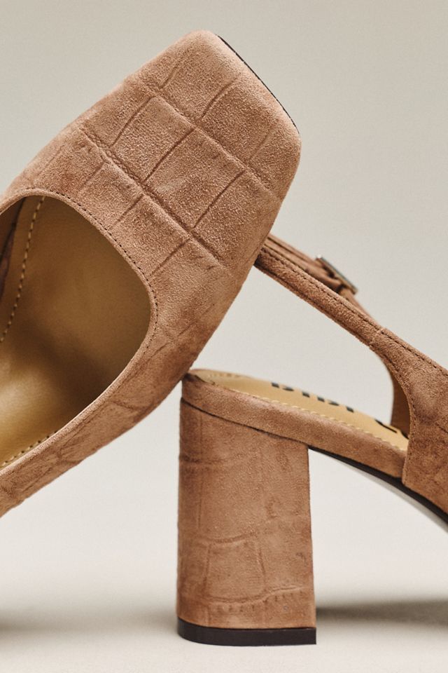 Bibi Lou Ione 85 Suede Slingback Block Heels #2