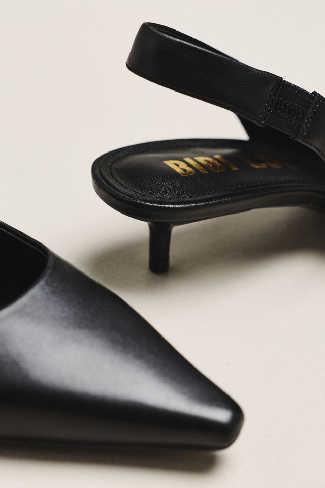 Bibi Lou Helmut Leather Kitten Heels #2