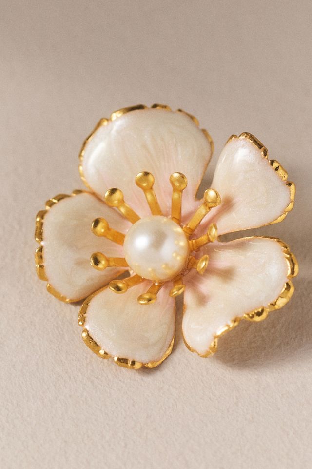 The Pink Reef Flora Pearl Earrings #1