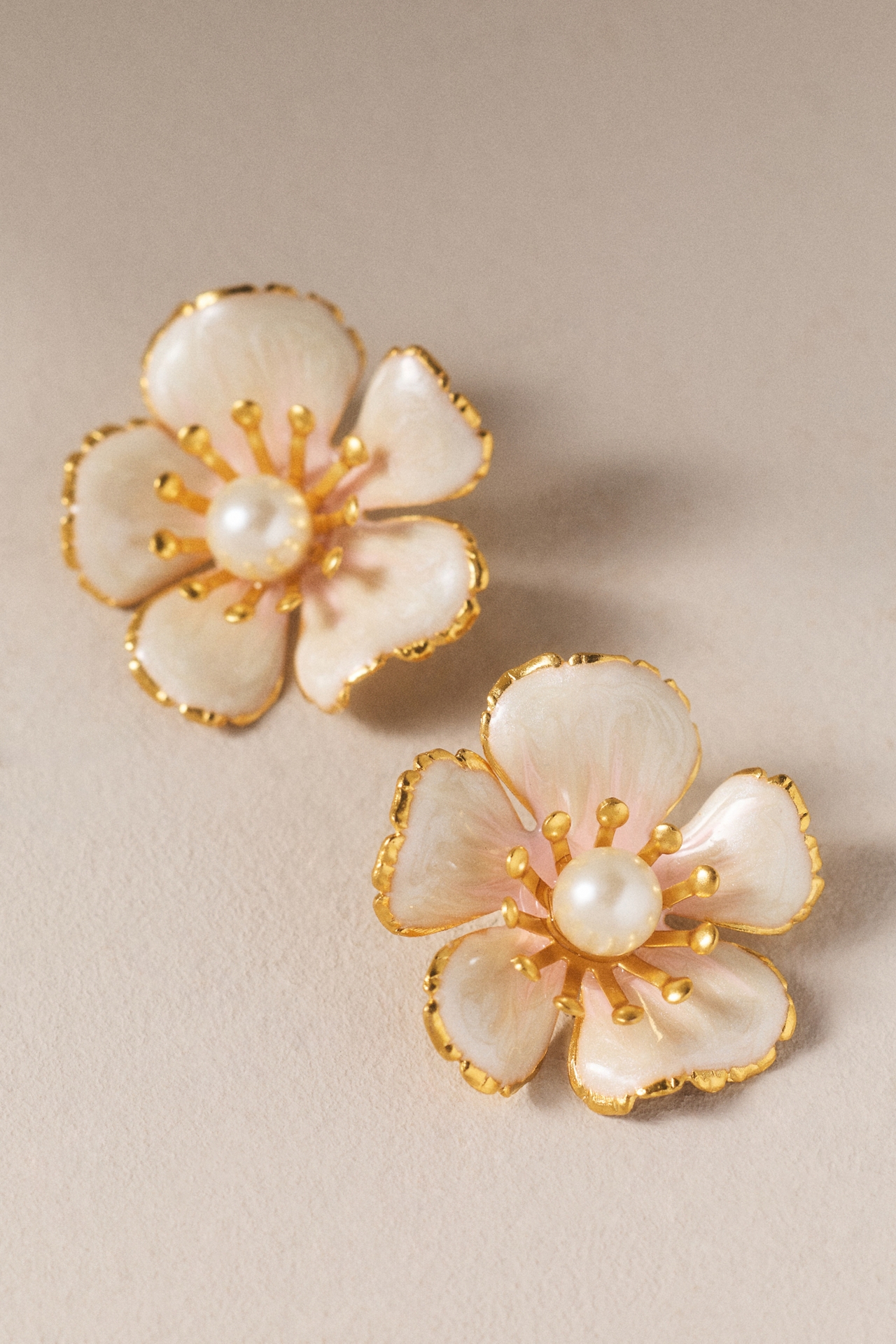 The Pink Reef Flora Pearl Earrings