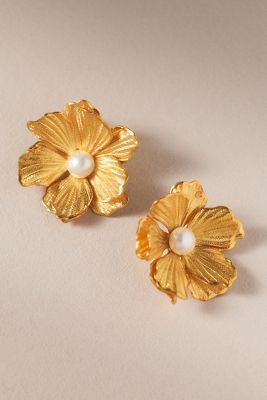 The Pink Reef Sunburst Flower Earrings