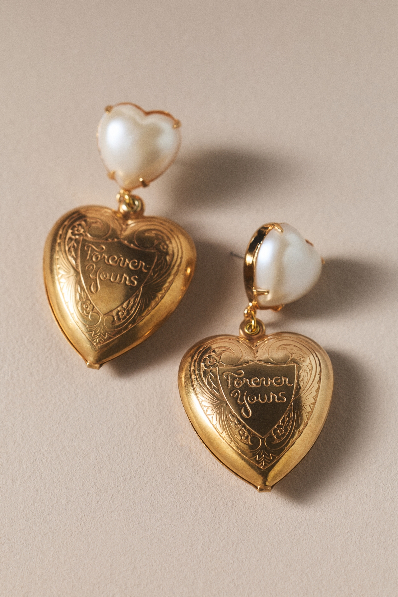 The Pink Reef Forever Yours Locket Drop Earrings