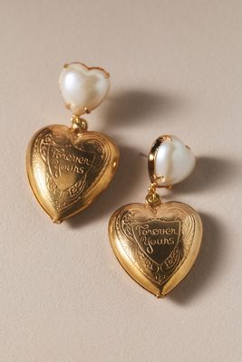 The Pink Reef Forever Yours Locket Drop Earrings