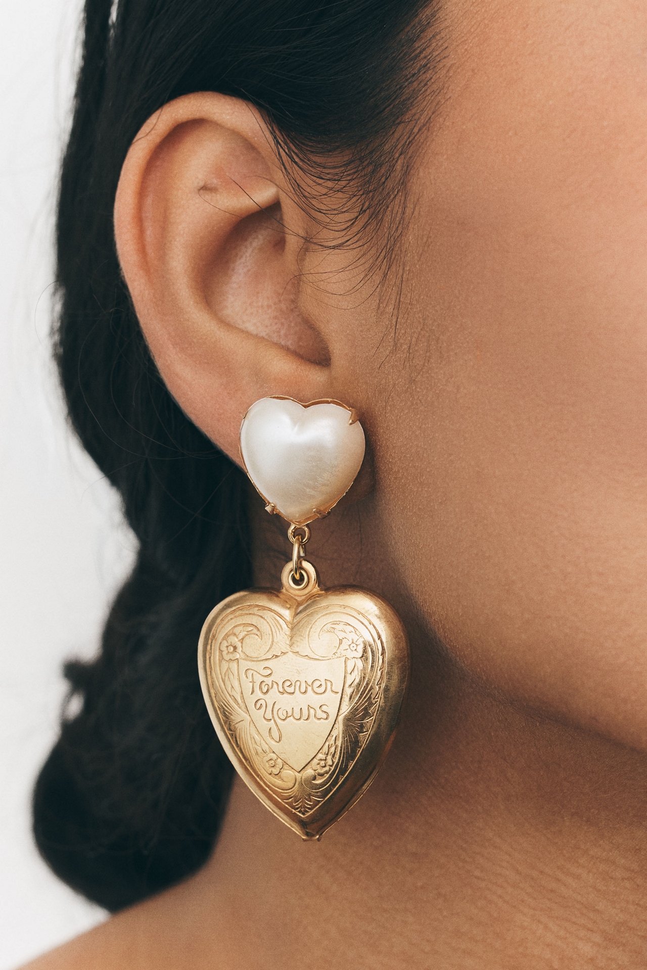 The Pink Reef Forever Yours Locket Drop Earrings