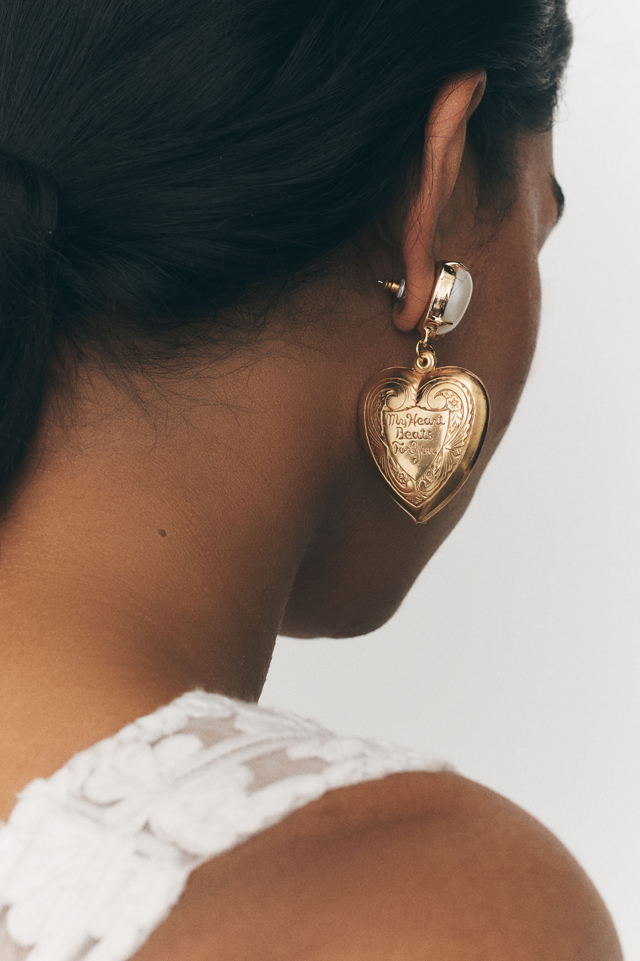 The Pink Reef Forever Yours Locket Drop Earrings
