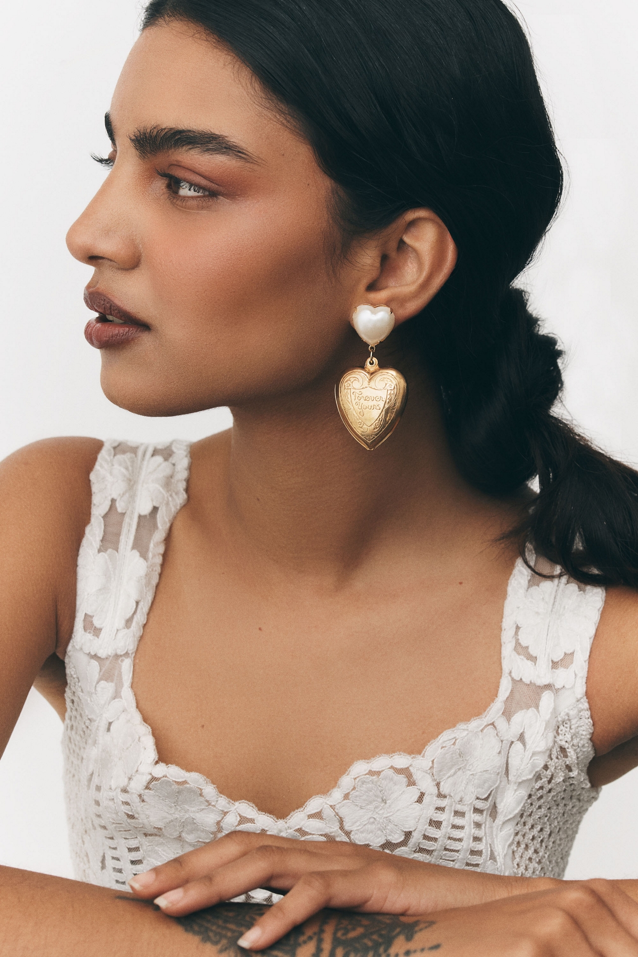 The Pink Reef Forever Yours Locket Drop Earrings