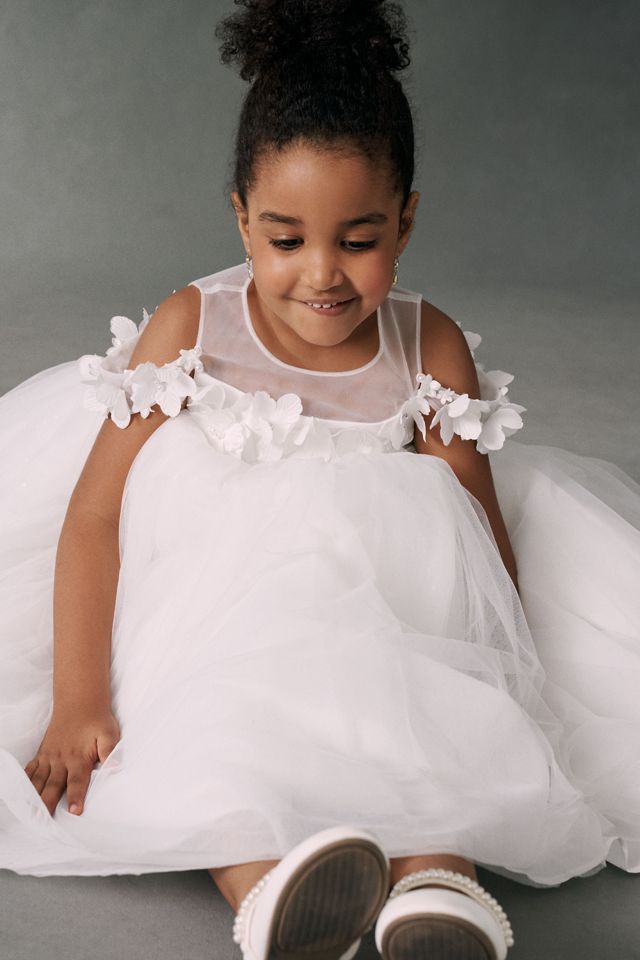 Princess Daliana Floral Off Shoulder Tulle Flower Girl Dress #3