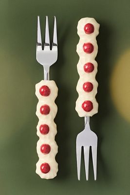 Yule Appetiser Forks, Set of 2