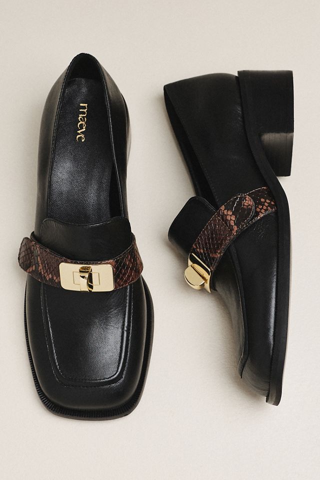 Maeve Leather Buckle Loafers #1