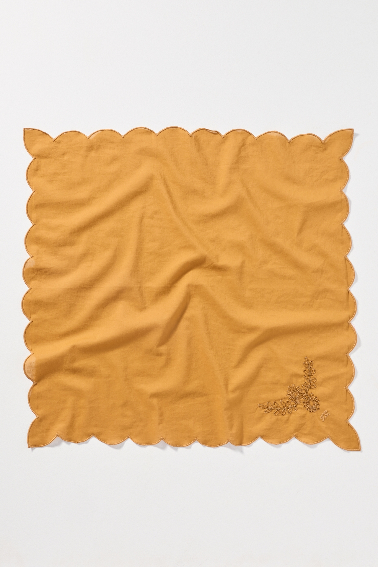THE GREAT. 100% Cotton Scalloped Bandana