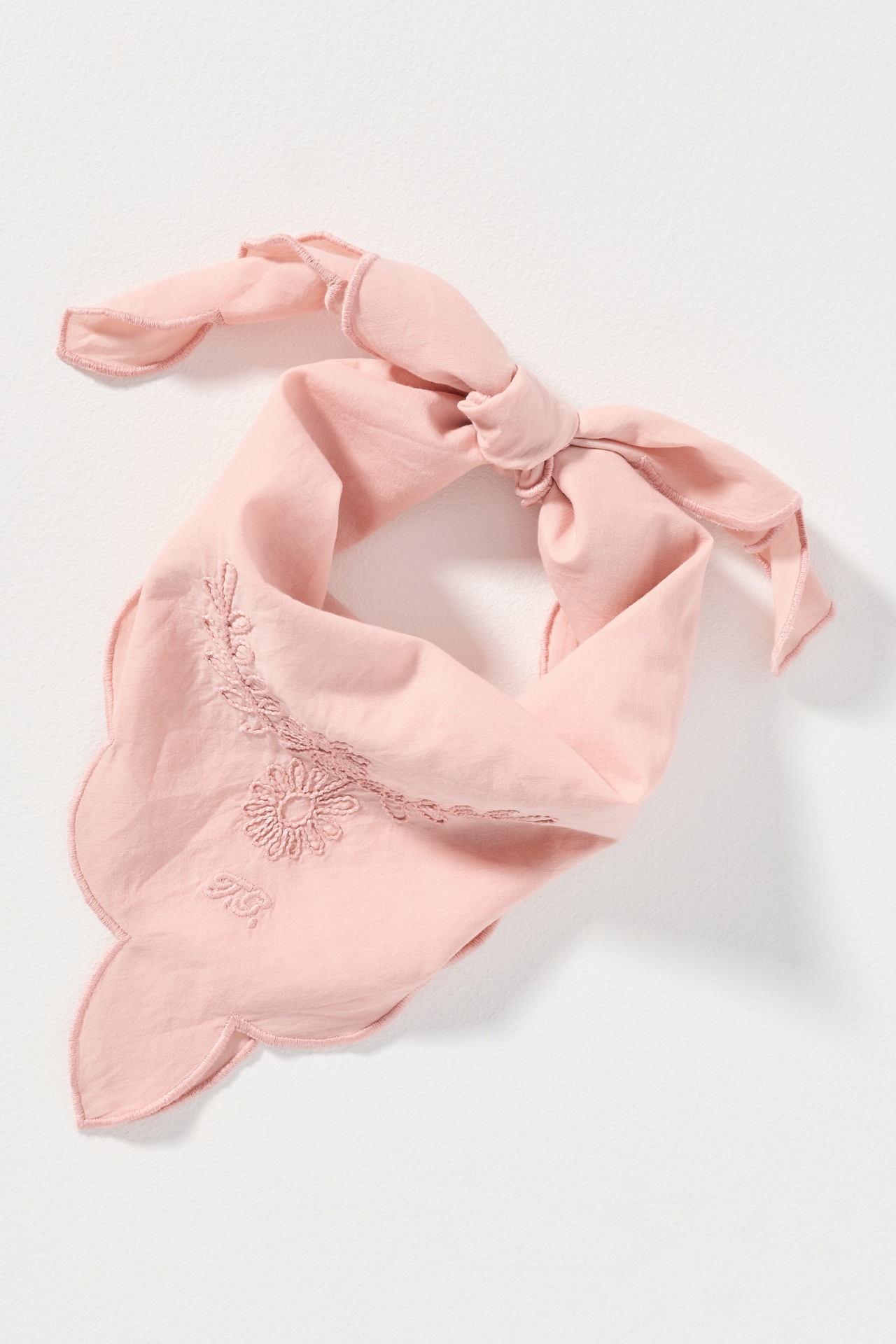 THE GREAT. 100% Cotton Scalloped Bandana