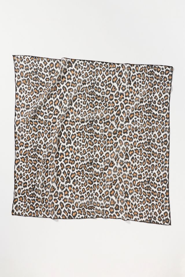 THE GREAT. 100% Cotton Leopard Hair Scarf #1