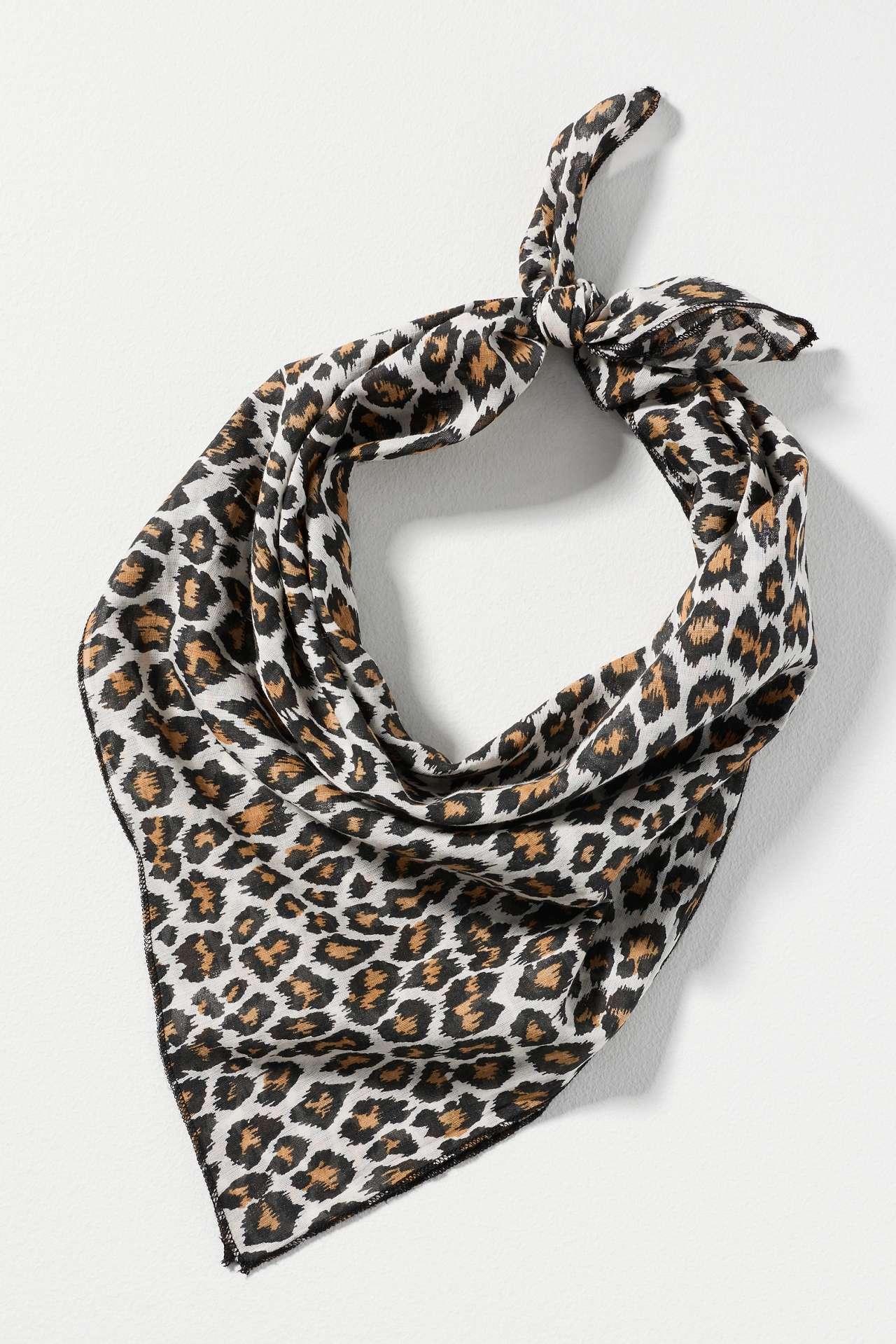 THE GREAT. 100% Cotton Leopard Hair Scarf