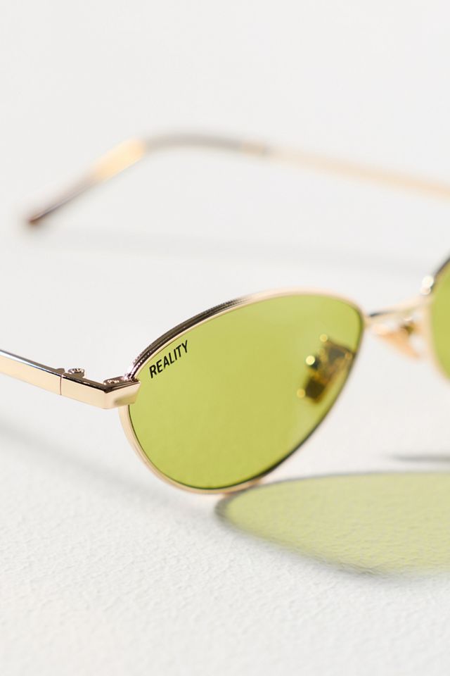 Reality Eyewear Small Winged Oval Metal Sunglasses #2