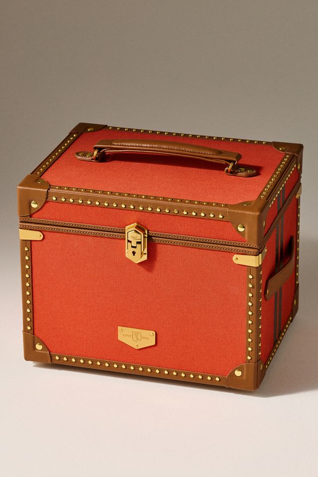 Wolf 1834 Ida Leather Jewelry Trunk Box | AnthroHome