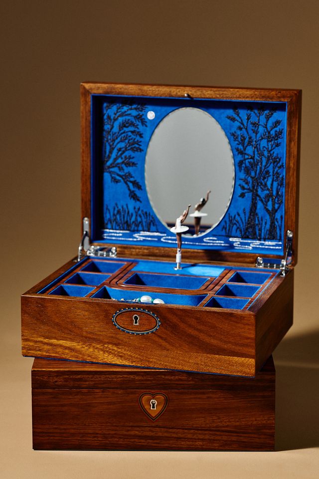 Wolf 1834 Ballet Musical Wood Veneer Jewelry Box | AnthroHome