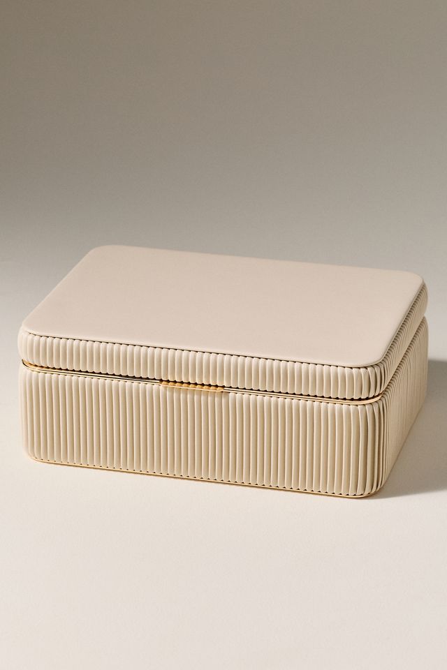 Wolf 1834 Bella Vegan Textured Leather Jewelry Box | AnthroHome