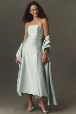 Mare Mare Strapless Drop-Waist Midi Dress