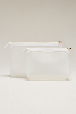 By Anthropologie Clear Travel Pouches, Set of 2