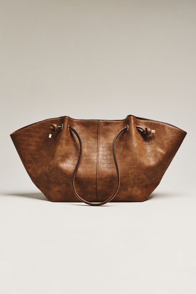 Maeve Embossed Croc Tote Bag #3