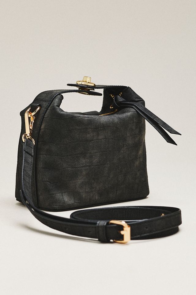 Maeve Faux-Leather Croc Structured Bag #1