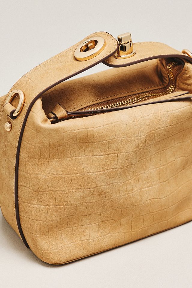 Maeve Faux-Leather Croc Structured Bag #3